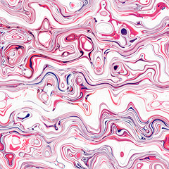 Aegean teal mottled swirl marble nautical texture background. Summer coastal living style home decor. Liquid fluid blue water flow effect dyed textile seamless pattern.