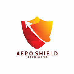 aero shield full color logo design