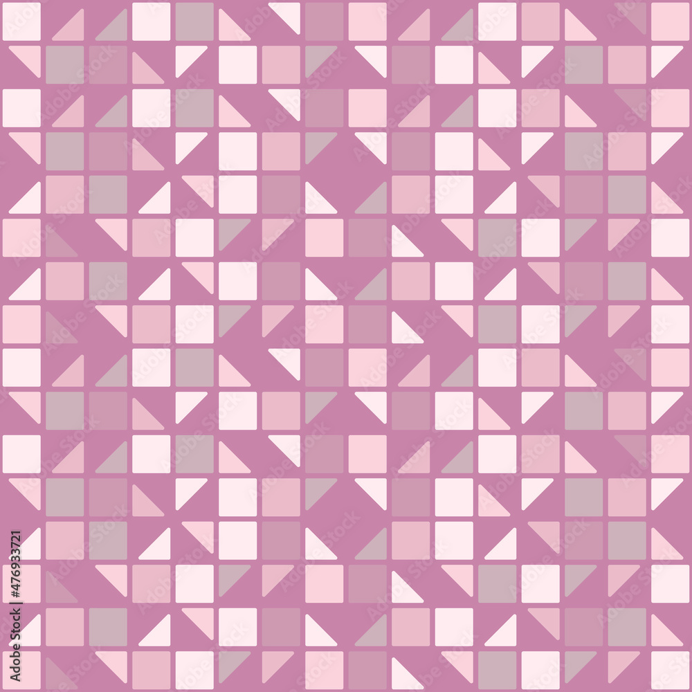 Poster pink shapes in the form of a mosaic. vector pink mosaic or tiles.