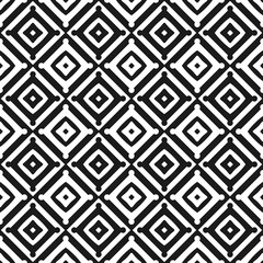 Black and white rhombuses alternating with checkerboard rows. Vector from two rhombuses, seamless and checkerboard.