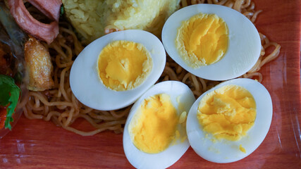 egg on a plate