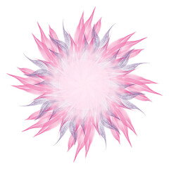 Autumn pink purple violet transparent skeleton leaf circle frame border composition isolated on white background watercolor digital art