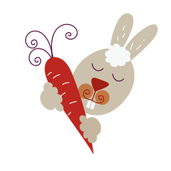 rabbit with carrot
