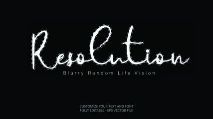 Resolution Blurry Random Life Vision Black Dark Flat Background Editable Text Effect