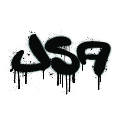 USA graffiti word with leaks
