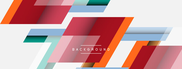 Background. Geometric diagonal square shapes and lines abstract composition. Vector illustration for wallpaper banner background or landing page