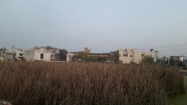 view of the village in region, outdoor nature view in evening 