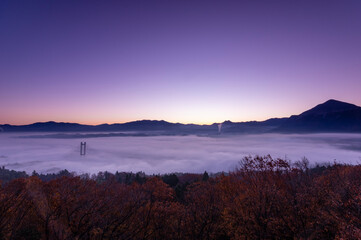 日の出直前の秩父の雲海