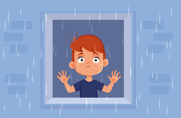 Frustrated Young Man Sticking Tongue Out Vector Cartoon