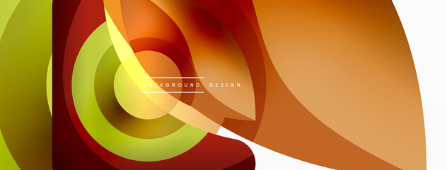 Creative geometric wallpaper. Minimal abstract background. Circle wave and round shapes composition vector illustration for wallpaper banner background or landing page
