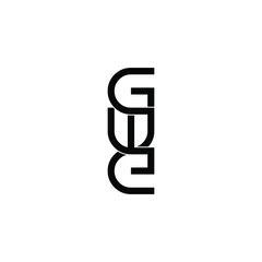 gwe letter initial monogram logo design