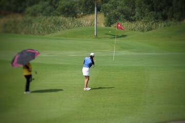 Fototapeta premium person playing golf