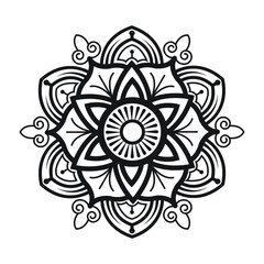 Flower Mandalas, Round Ornament Pattern