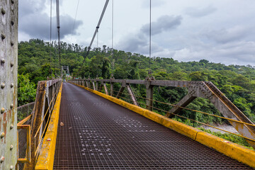 Metal bridge on the way to Volcano Arenal and La Fortuna, Costa Rica.