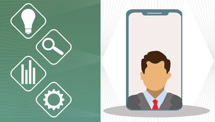 2d illustration business leadership concept
