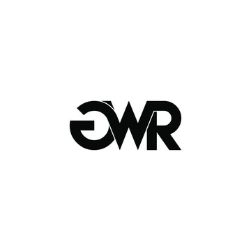 gwr letter initial monogram logo design