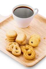 Cookie favorite break with cup of coffee