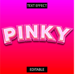 3d premium text effect pinky with pink color and cool, suitable for advertisement, title, product business, banner, promotion and office, etc.