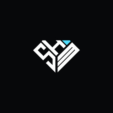 SHM letter logo creative design. SHM unique design