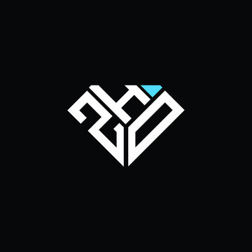 ZHD letter logo creative design. ZHD unique design