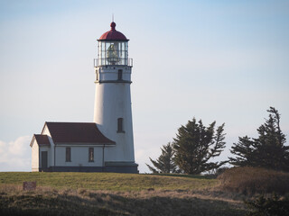 Fototapeta na wymiar Cape Blanco Lighthouse in Blanco State Park in Oregon