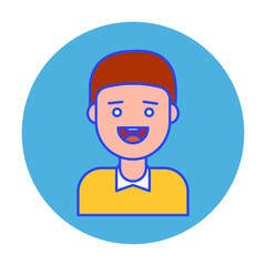 Worker avatar Vector icon which is suitable for commercial work and easily modify or edit it

