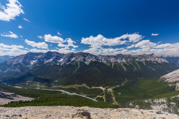 Rocky mountains from the top of Ha Ling Peak, Kananaskis, Canada