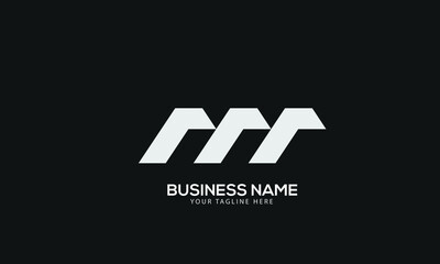 Alphabet MR or RM line bar monogram vector logo template