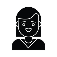 Girl avatar Vector icon which is suitable for commercial work and easily modify or edit it

