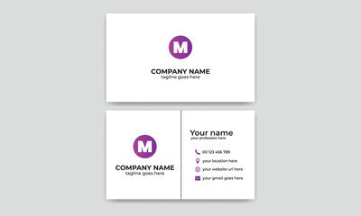 Modern, Creative, professional and eye catching corporate business card template design with circle layout vector 69