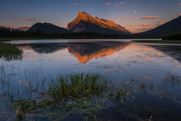 Rundle Mountain and Vermillion Lakes