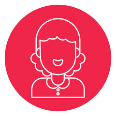 Girl Vector icon which is suitable for commercial work and easily modify or edit it

