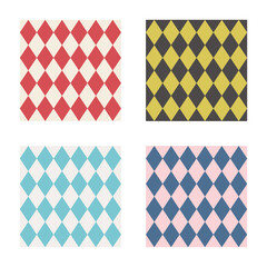 Pattern set. Colored flat vector. Isolated on white background.