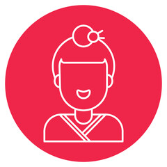 Chinese Woman Vector icon which is suitable for commercial work and easily modify or edit it

