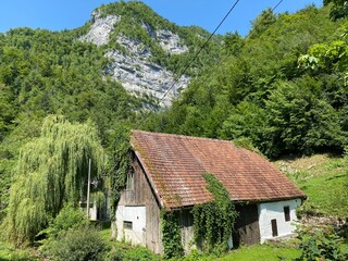 The house of the Kovač family or the House of Jezirski on the river Gerovčica, Zamost - Croatia (Kuća obitelji Kovač ili Kuća Jezirskih na rječici Gerovčici, Zamost - Gorski kotar, Hrvatska)