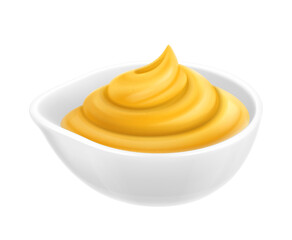 Mustard Sauce Realistic Composition