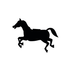 Horse vector silhouette black color isolated