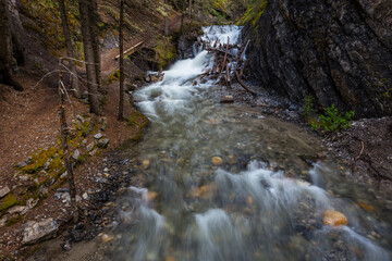 View of Sundance Canyon near Banff in Banff National Park, Alberta, Canada