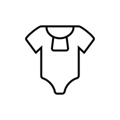Baby clothes outline vector isolated