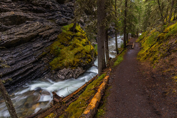 View of Sundance Canyon near Banff in Banff National Park, Alberta, Canada