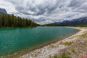 Rundle Forebay Water Reservoir Landscape