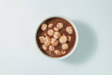 Korean sweet red bean porridge, Danpat juk