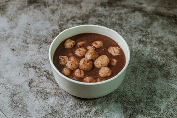 Korean sweet red bean porridge, Danpat juk