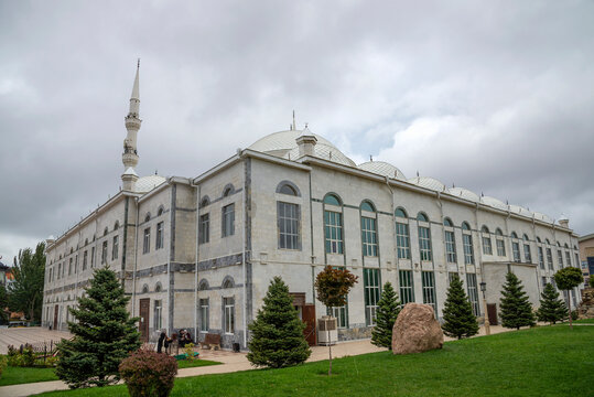 View of the Juma Mosque (Yusuf Bey Jami), autumn day. Makhachkala