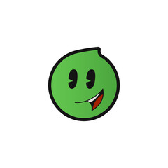 Green pea fun character design. Playful green pea character logo icon vector .design 