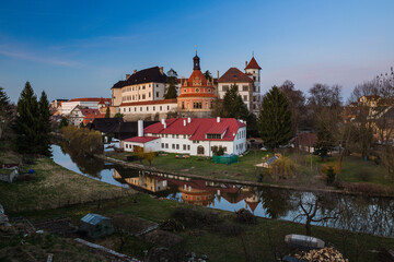 Obraz premium Historical chateau in Jindrichuv Hradec in the South Bohemia, Czech Republic.