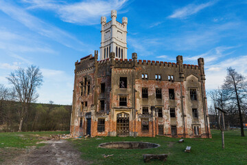 Fototapeta premium Ruins of castle Cesky Rudolec, also known as Small Hluboka
