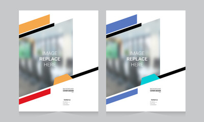 Cover design for annual report and business catalog, magazine, flyer or booklet. Brochure template layout. A4 cover vector EPS-10