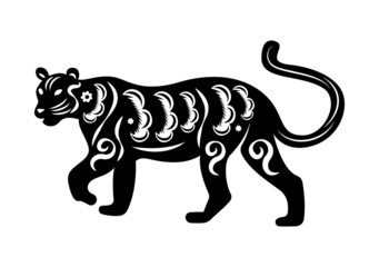 Chinese Zodiac Tiger Composition