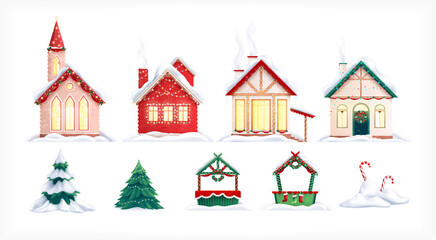 Christmas House Decorations Set